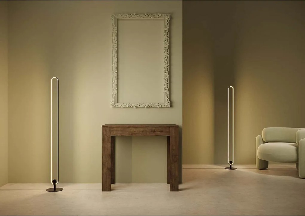 Konsola rozkładana 90x42/302 cm Bora orzech