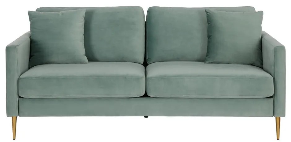 Turkusowa aksamitna sofa CosmoLiving by Cosmopolitan Highland