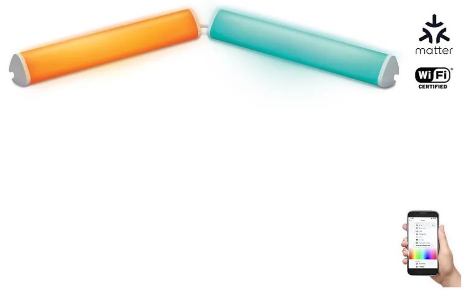 WiZ - Zestaw 2x LED RGBW 5,5W 230V Wi-Fi, ściemnialna lampa BAR