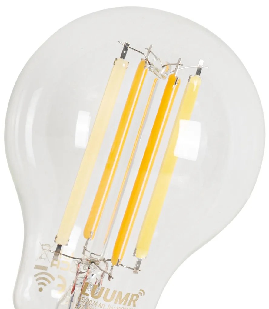 Zestaw 5 inteligentnych żarówek LED E27 ściemnialnych A60 przezroczystych 7W 806 lm 2700-6500K