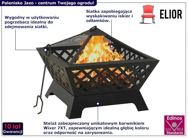 Stalowe palenisko ogrodowe na nóżkach R9-G61