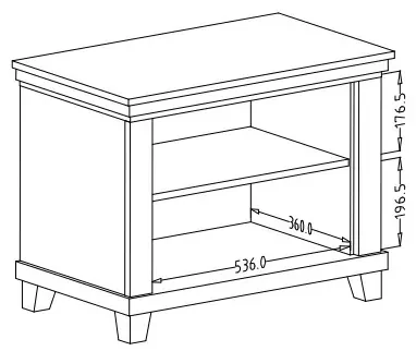 Szafka na buty niska EVORA 1K 70cm abisko ash/dąb lefkas HELVETIA