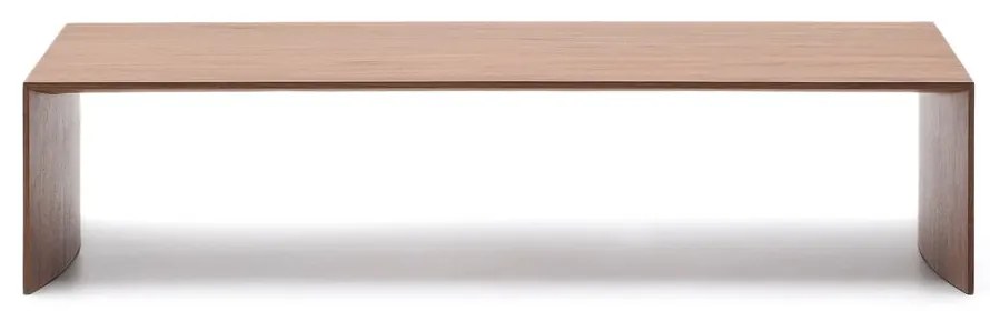 Stolik w dekorze orzecha w ciemnym naturalnym kolorze 70x140 cm Litto – Kave Home