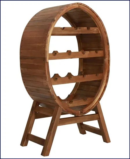 Stojak na 13 butelek wina z drewna akacjowego S2-F66