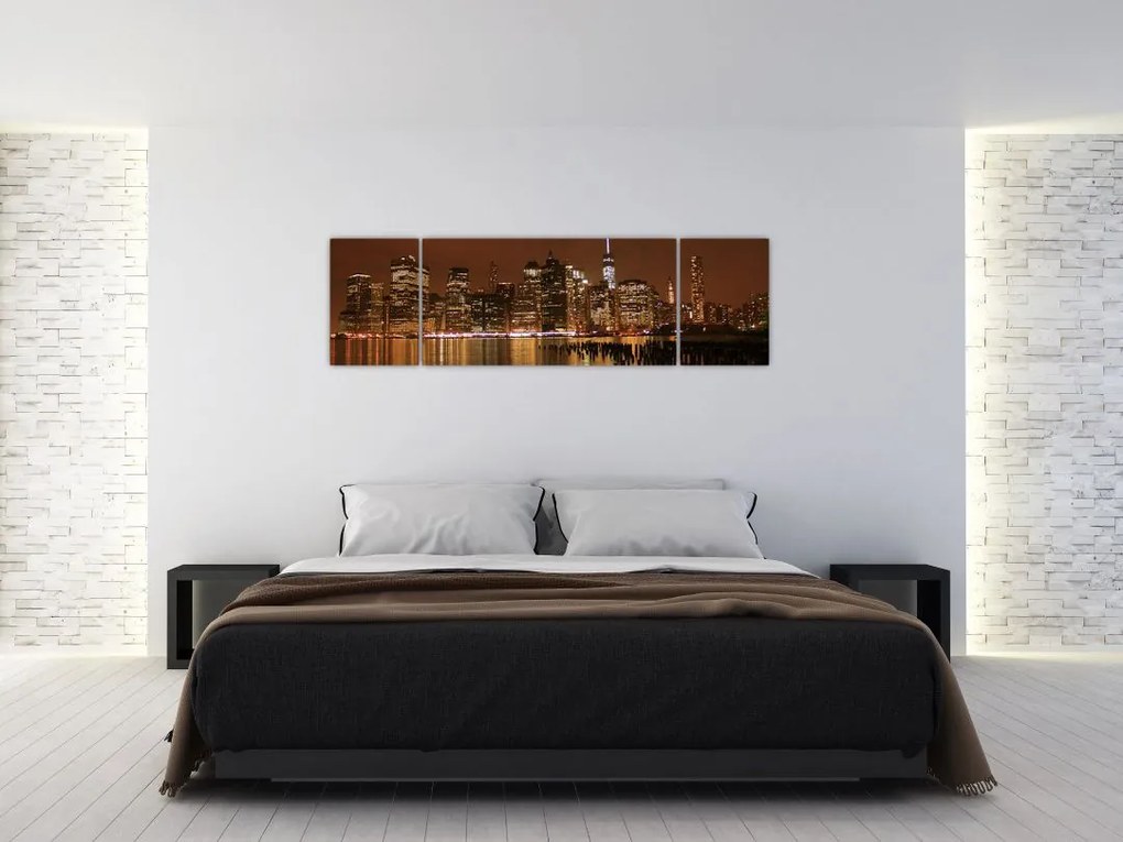Obraz miasta nocą (170x50 cm)