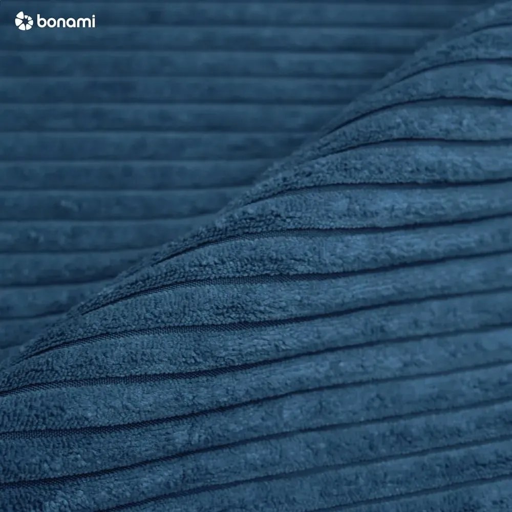 Ciemnoniebieska sztruksowa rozkładana sofa 195 cm Monaco – Bobochic Paris