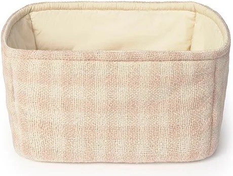 Jasnoróżowy tekstylny dziecięcy kosz na zabawki 30x20x20 cm Swan Rose – Lorena Canals