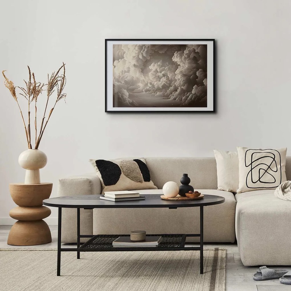 Plakat Miękka gra światła 42x29,7 cm z ramą czarną z marginesem ARTGEIST B