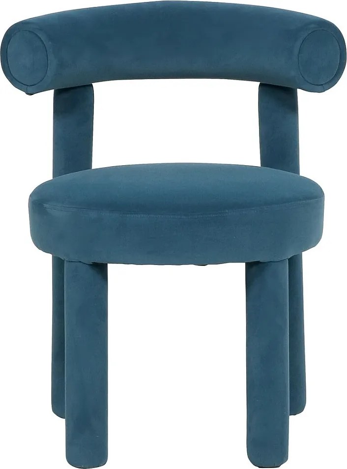 Krzesło 62x80x58 cm niebieskie Leith LET77B