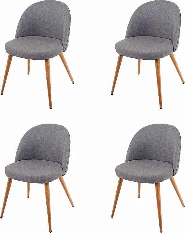 Krzesło do jadalni MCW-D53 (zestaw 4 sztuk),  ciemnoszary