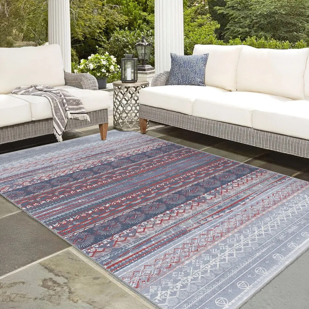 Fioletowo-szary dywan odpowiedni do prania 160x230 cm Vintage Stripe – Mila Home