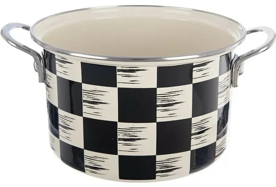 Orion Emaliowany garnek Szachownica Lem, 3 l,średnica 20 cm, śred. 20 cm