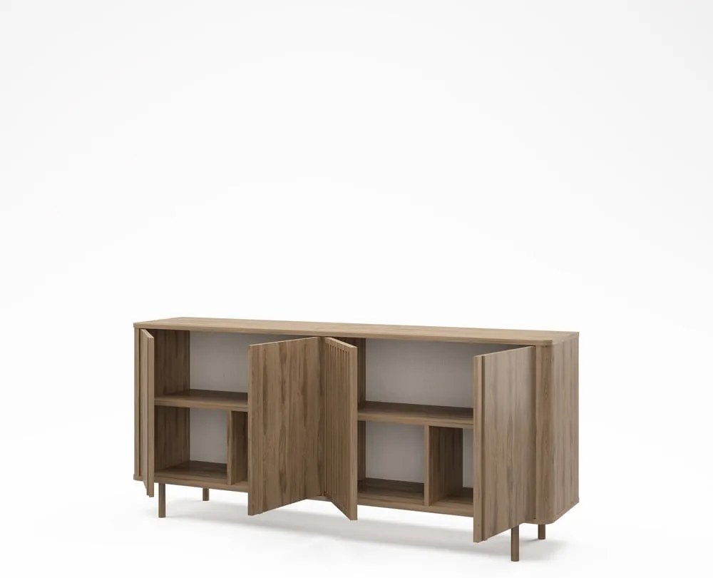 Komoda w dekorze dębu w naturalnym kolorze 180x80x40 cm Salma – Marckeric
