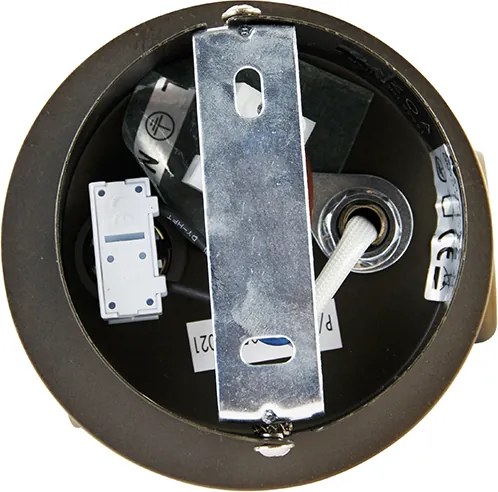 Brązowy reflektor ścienny obrotowy i pochylny z przełącznikiem - Karin 1