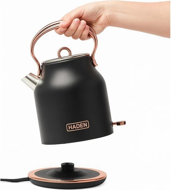 Czarny czajnik elektryczny 1,7 l Heritage – Haden
