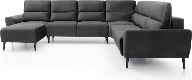 Narożnik BOSCO XL zestaw z elektryczną funkcją regulacji tkanina Monolith 95 Szary WERSAL