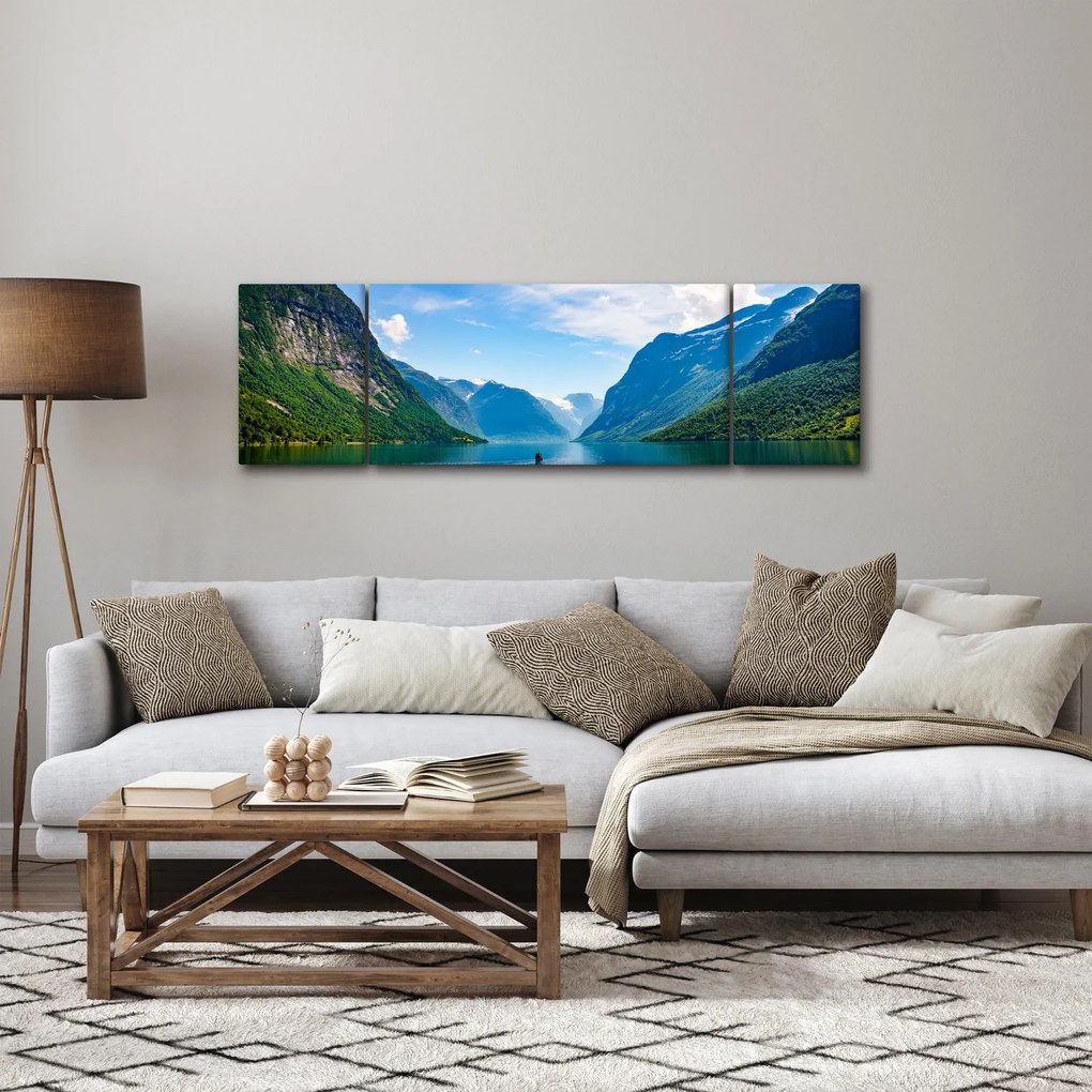Obraz - Jezioro Lovatnet (170x50 cm)
