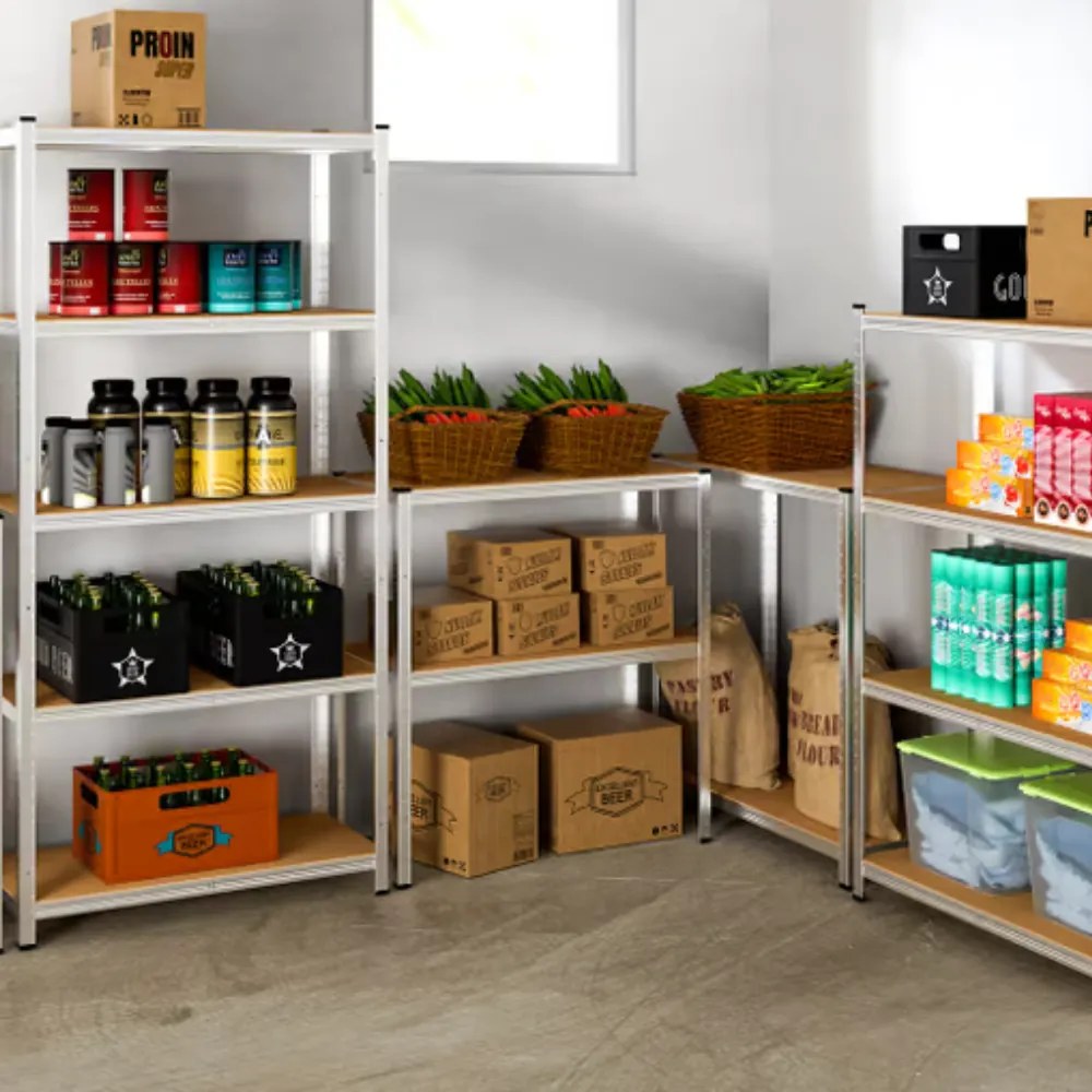 Regał o dużej nośności HEAVY, max. 700 kg, 90x40x160cm, srebrny Monzana