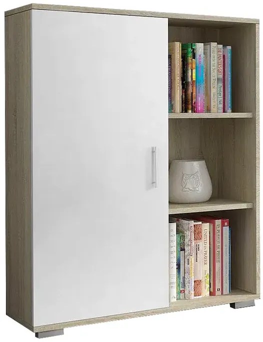 Komoda biała + dąb sonoma R8-H64