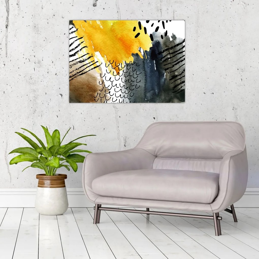Obraz na szkle - Abstrakcyjna akwarela (70x50 cm)