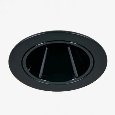 Downlight Led Wpuszczany Z Okrągłą Ramką Ø5 Cm Z Aluminium Luisiana Czarna & 3 W & 38º & Białe Zimne Światło 4000k - Sklum