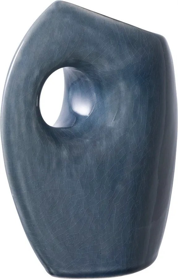 Ciemnoniebieski ceramiczny wazon (wysokość 18 cm) – House Nordic