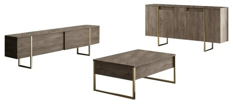 Szafka Luxe Walnut and Gold