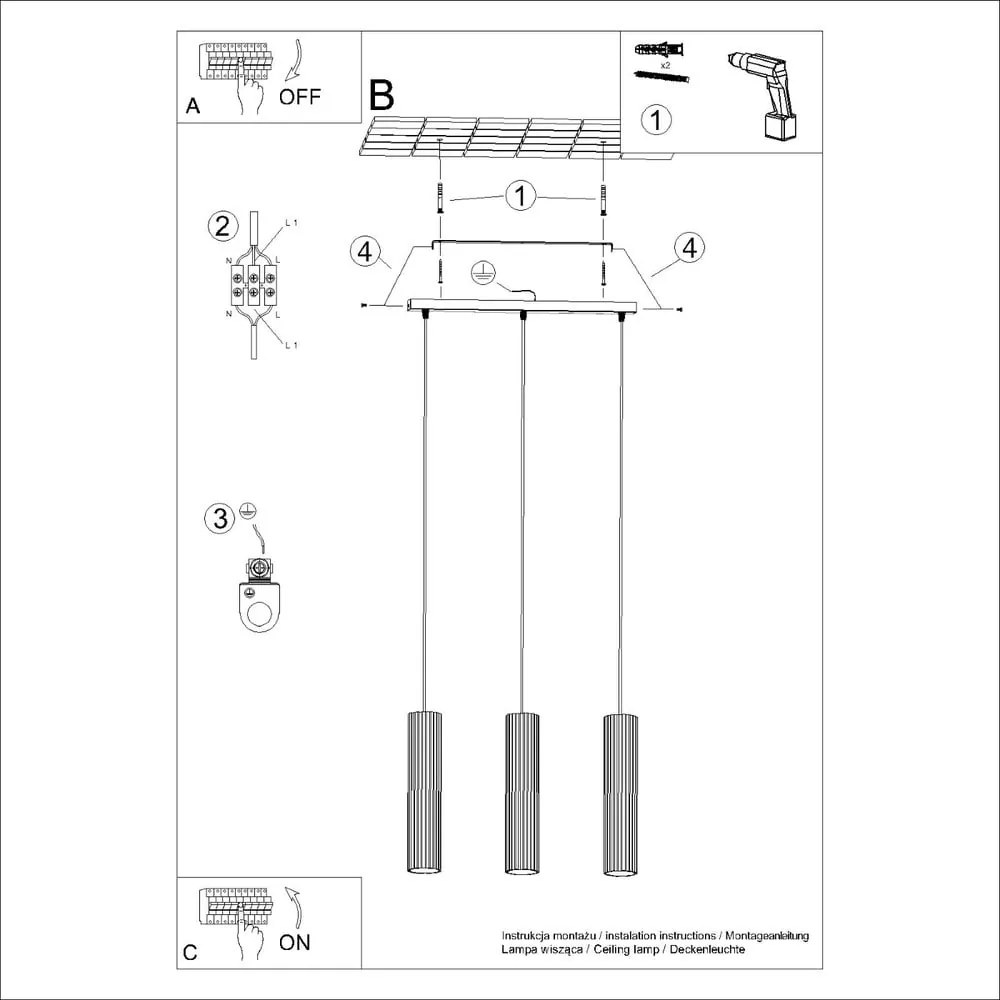 Lampa wisząca w kolorze złota Gleam – Nice Lamps