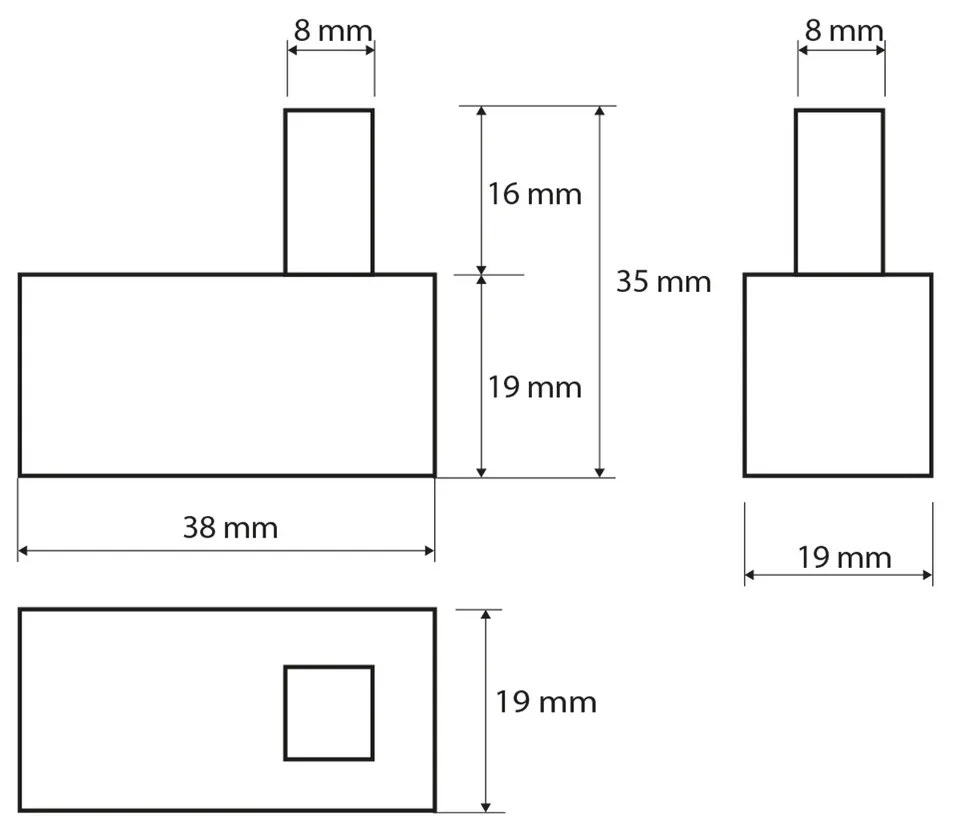 SAPHO XQ202 X-Square wieszak kwadratowy