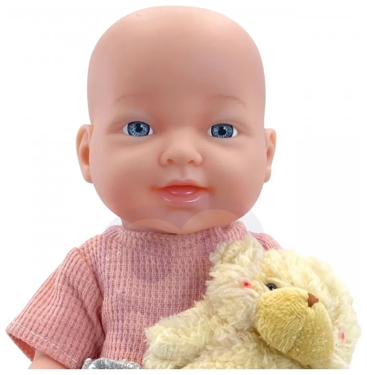 Woopie royal lalka bobas 36 cm w ubranku z misiem akcesoria do karmienia