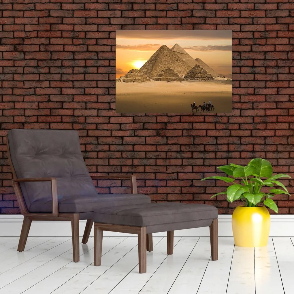 Obraz na szkle - Piramidy (70x50 cm)