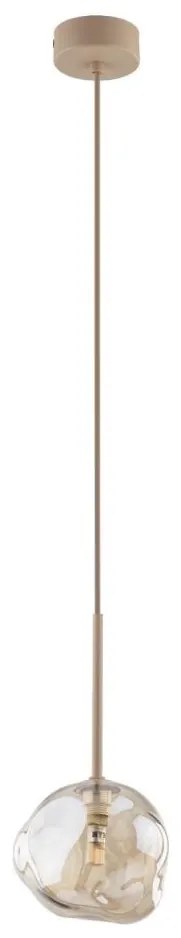 Lampa wisząca na lince LAVA 1xG9/8W/230V beżowa/przydymiona