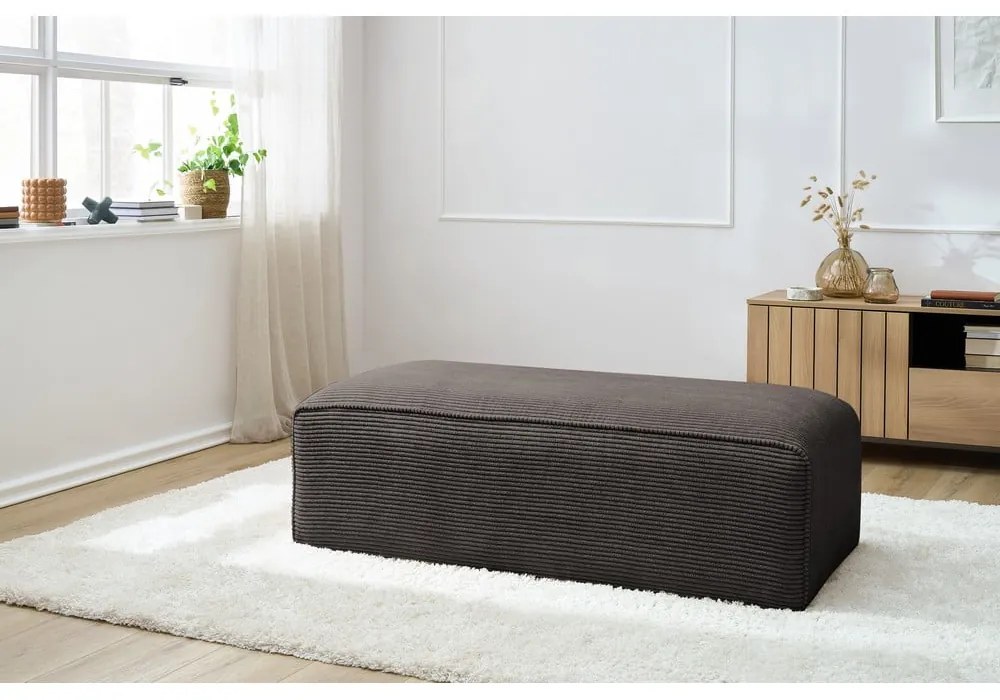 Brązowy sztruksowy podnóżek modułowy Megeve – Bobochic Paris