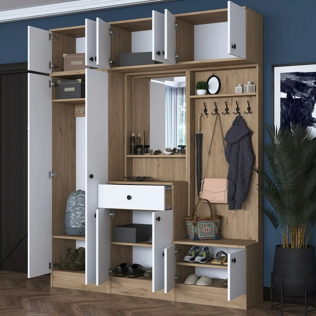 Zestaw do przedpokoju Ewa White and Walnut