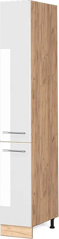 Szafka aptekarska biały wysoki połysk 30x58x206.8 fame-line