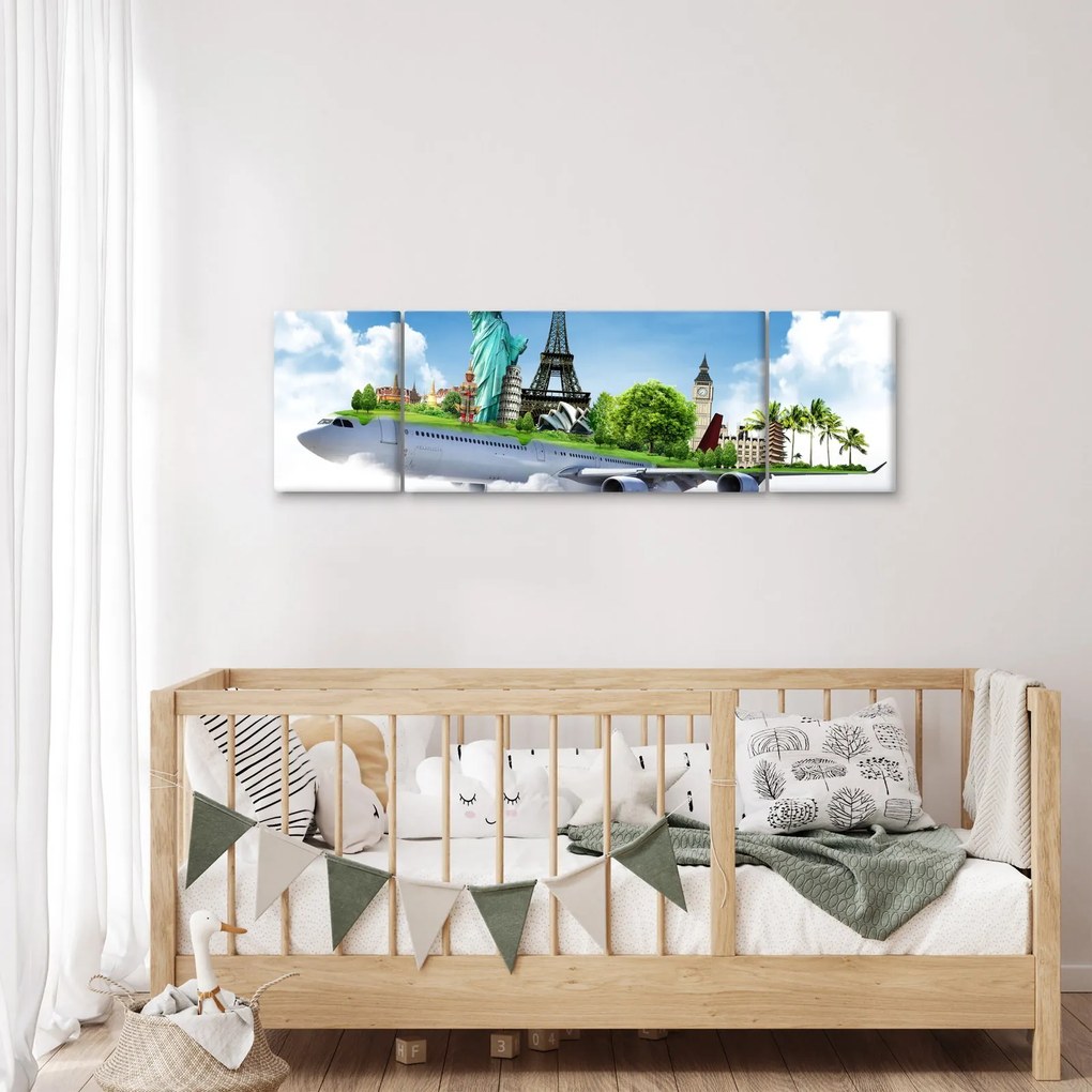 Obraz - Podróż dookoła świata (170x50 cm)