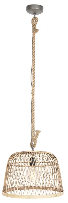 Rustykalna lampa wisząca z rattanu - CalamusWiejski/ Rustykalny / Vintage Oswietlenie wewnetrzne