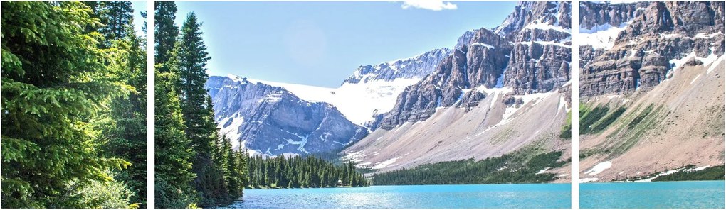 Obraz alpejskiego jeziora (170x50 cm)