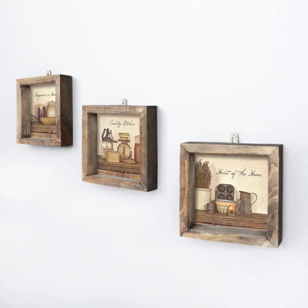 Obrazy zestaw 3 szt. 15x15 cm – Wallity