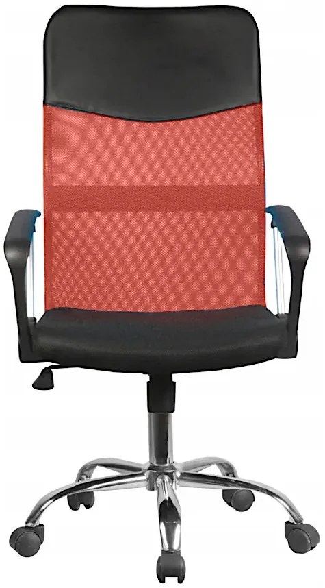 Czerwony ergonomiczny fotel obrotowy - Bevo