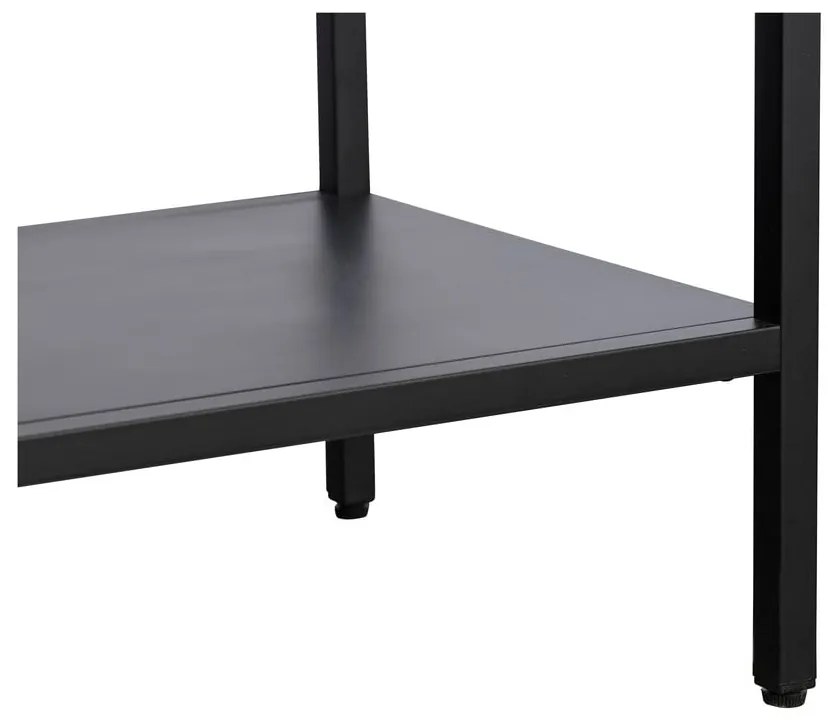 Czarna metalowa witryna 132x88 cm Carmel – Unique Furniture