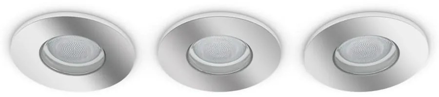 Inteligentne lampy wpuszczane w sufit z gwintem GU10, 4 W zestaw 3 szt. Adore – Philips Hue