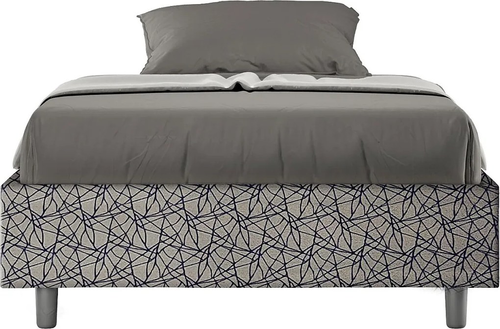 Łóżko bez stelaża tapicerowane 120x190 tkaniny Era 9 niebieski Azelia