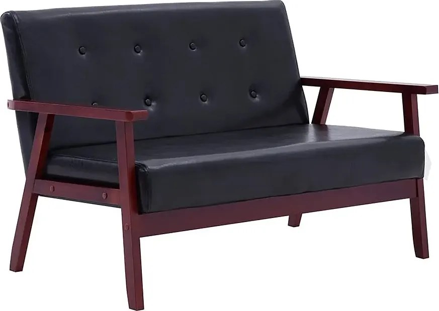 2 osobowa czarna sofa retro R3-F01