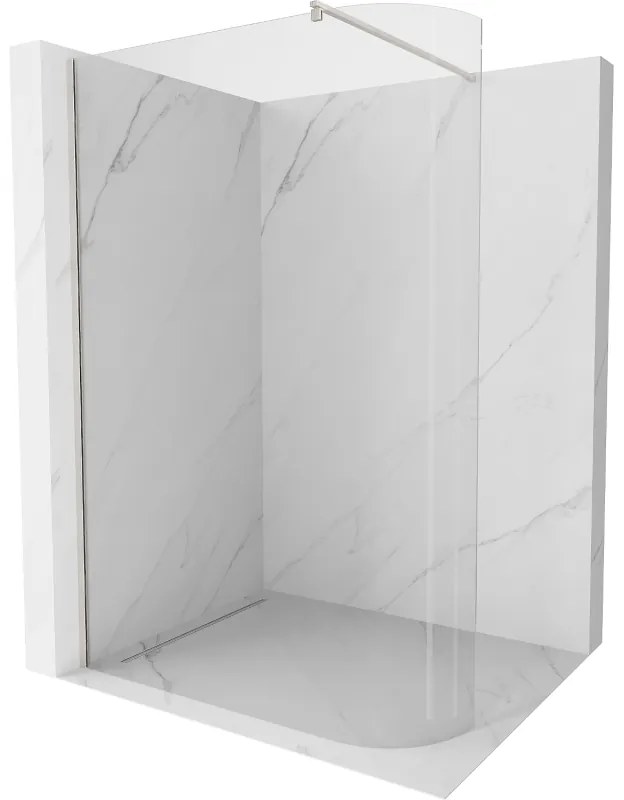 Mexen Kioto ścianka prysznicowa zaokrąglona Walk-in 80 x 200 cm, transparent 8 mm, nikiel szczotkowany - 800-080-101-97-06
