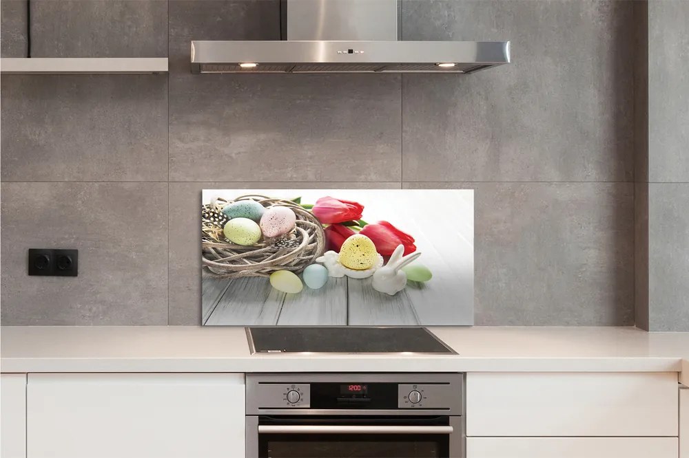 Panel nad Blat Kuchenny Jajka Wielkanocne i Tulipany