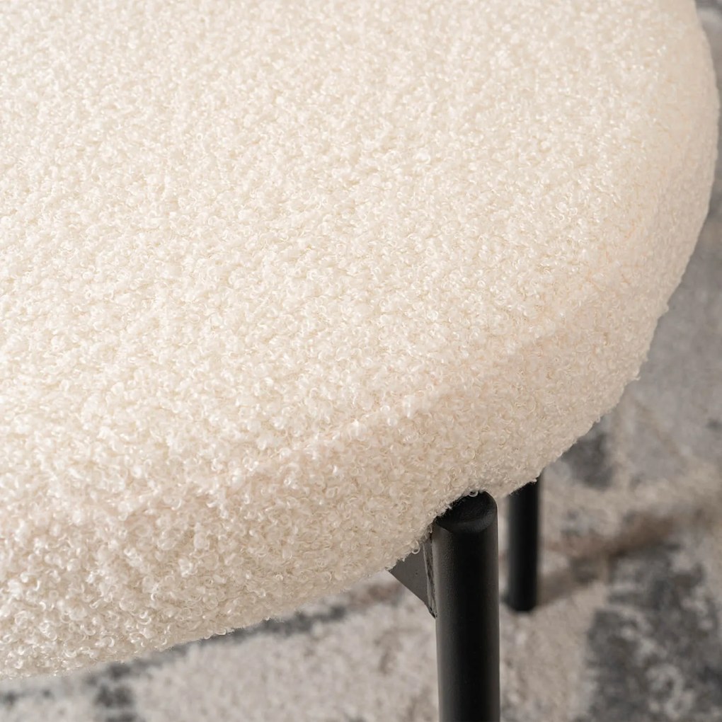 Zestaw Stół Rozkładany LUIGI 160-240 cm Biały Marmur/Czarny i 4 Krzesła TULSA Kremowe Nowoczesne