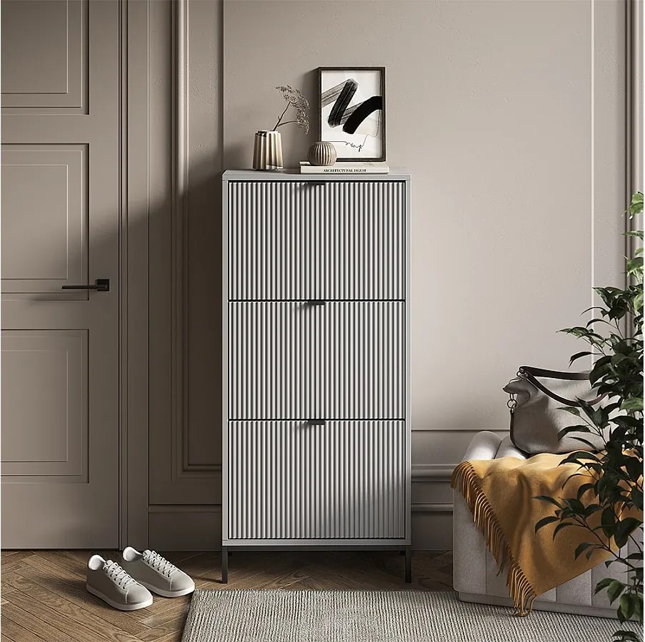 Wózek na buty szary 60x24x130 eliza