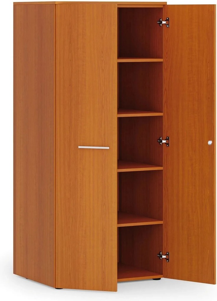 Szafa biurowa z drzwiami PRIMO WOOD, 1781 x 800 x 600 mm, czereśnia