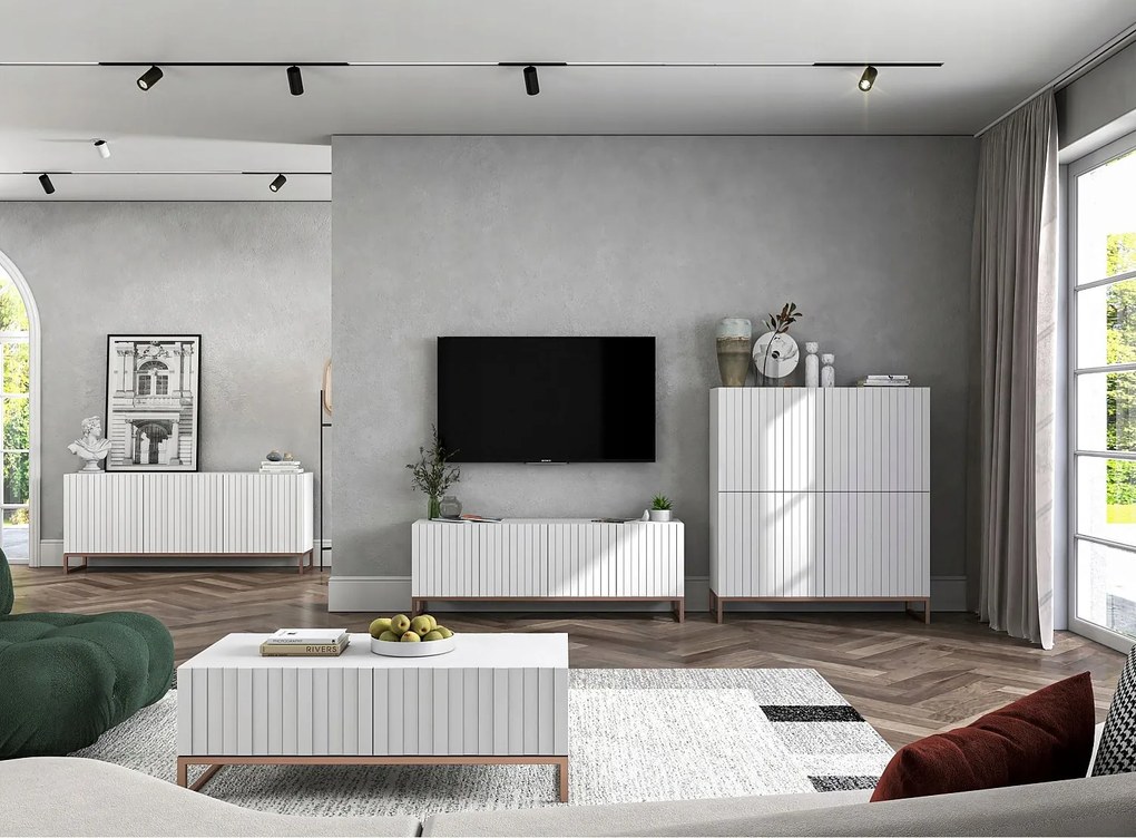 Komoda TAL 3D 168 biała mat